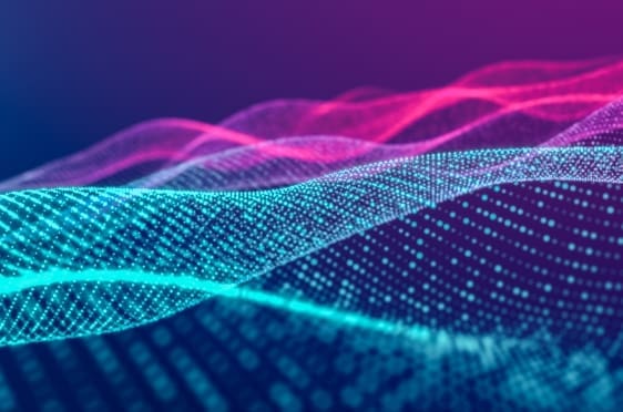 Abstract data wave representing transaction volume
